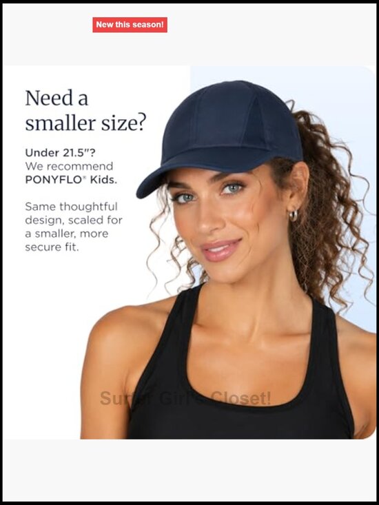 Patented Ponytail Baseball Cap, Feather-Light Active Hat with Open Back main image 4